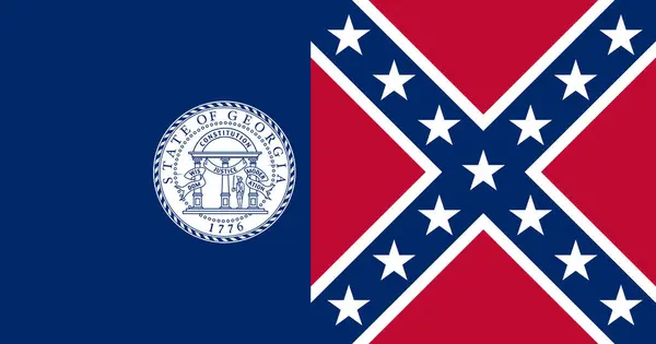 Gürcistan (1956-2001) Bayrak Vektörü İllüstrasyon Premium Kalitesi