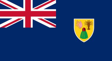 Turks ve Caicos Adaları Flag Illustration Premium Kalite Yüksek Çözünürlük 300DPI