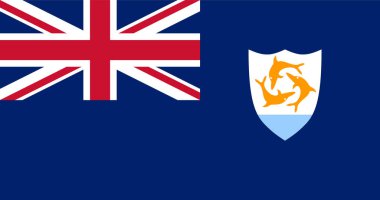 Anguilla Flag Illustration Premium Kalite Yüksek Çözünürlük 300DPI