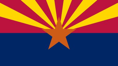 Arizona Eyaleti Bayrak Vektör İllüstrasyonu Premium Kalite Yüksek Çözünürlük 300DPI