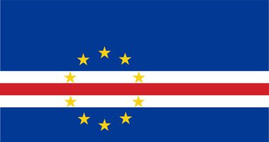 Cape Verde Bayrak Illustration Premium Kalite Yüksek Çözünürlük 300DPI