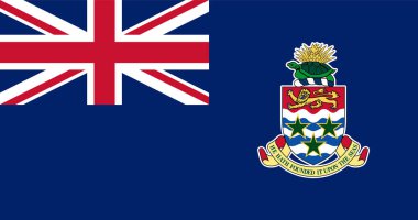 Cayman Adaları Flag Illustration Premium Kalite Yüksek Çözünürlük 300DPI