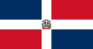 Dominik Cumhuriyeti Bayrak Illustration Premium Kalite Yüksek Çözünürlük 300DPI