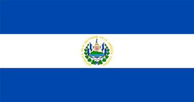 El Salvador Flag Illustration Premium Kalite Yüksek Çözünürlük 300DPI
