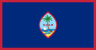 Guam Flag Illustration Premium Kalite Yüksek Çözünürlük 300DPI