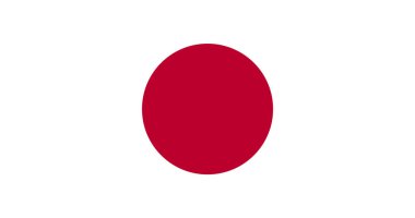 Japonya Bayrak Illustration Premium Kalite Yüksek Çözüm 300DPI Premium Kalite Yüksek Çözünürlük 300DPI