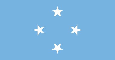 Micronesia Flag Illustration Premium Kalite Yüksek Çözünürlük 300DPI