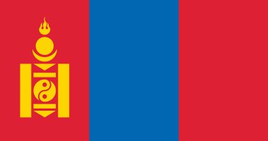 Mongolia Flag Illustration Premium Quality High Resolution 300DPI clipart