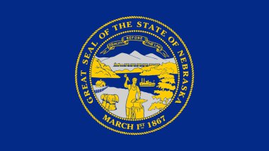 Nebraska ABD Devleti Bayrak Vektörü İllüstrasyon Premium Kalite Yüksek Çözünürlük 300DPI