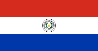 Paraguay Flag Illustration Premium Kalite Yüksek Çözünürlük 300DPI