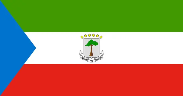 Ekvator Gine Bayrağı İllüstrasyonu Birinci Kalite Yüksek Çözünürlük 300DPI