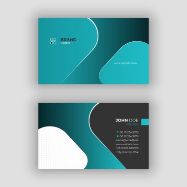 Temiz ve Mavi İş Kartı Şablonu