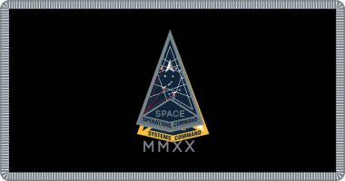 Uzay Operasyonları Komutu Bayrak Vektörü İllüstrasyon Özel Kalitesi