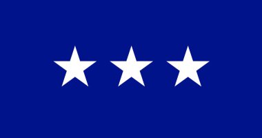 Birleşik Devletler Hava Kuvvetleri Korgeneral Flag Vektör İllüstrasyonu Premium Kalite