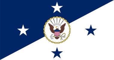 Birleşik Devletler Donanma Operasyon Şefi Bayrak Vektörü İllüstrasyon Premium Kalitesi