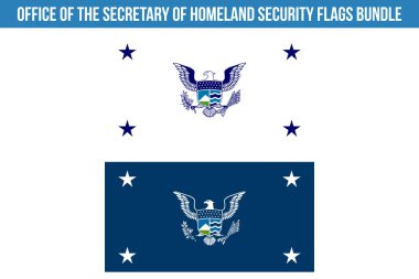 Ulusal Güvenlik Bakanlığı ABD Bayrak Paketi Vektör İllüstrasyon Birinci Kalite Kalitesi