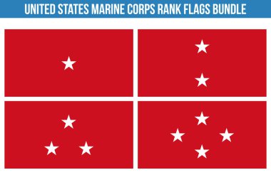 Birleşik Devletler Deniz Piyade Teşkilatı Bayrakları Vektör İllüstrasyonu Premium Kalitesi