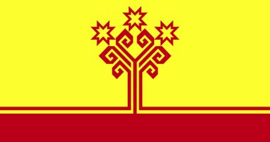 Chuvashia Yüksek Kaliteli Bayrak Tırmanışı, Bayrak Simgesi, Vektör İllüstrasyonu, Kaliteli Dijital İndirme