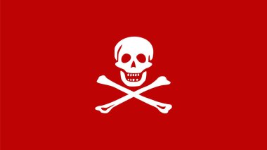 Filibusters Jolly Roger Yüksek Kalite Bayrak Tırmanışı, Bayrak Simgesi, Vektör İllüstrasyonu, Kaliteli Dijital İndirme