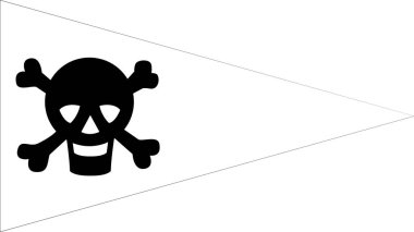Penzance Yelkencilik Kulübü Orijinal Burgee Yüksek Kaliteli Bayrak Tırmanışı, Bayrak Simgesi, Vektör İllüstrasyonu, Kaliteli Dijital İndirme