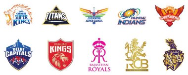 IPL Tüm Takım Resmi Logo Paketi Dijital İndirme için Premium Vektör Tasarımı