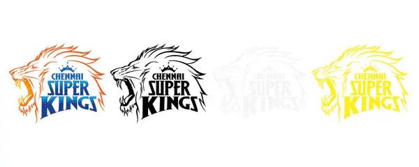 Chennai Super Kings IPL Resmi Logo Paketi, Orijinal, Siyah, Beyaz, Gri, Dijital İndirme İçin Premium Vektör Tasarımı