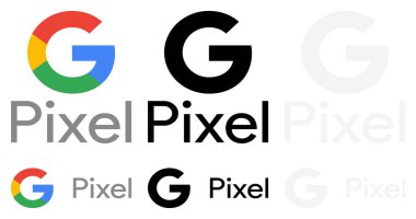 Google Pixel Mobil Şirketi Markalı Logo Paketi Vektör Simgesi ve Sembol Yüksek Kaliteli Dijital İndirme