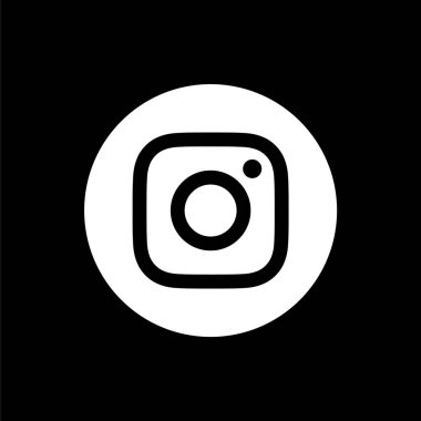 Instagram Çemberi Beyaz Logo Simgesi, IG Uygulama Vektörü, Düzenlenebilir SVG & PNG, Saydam Arkaplan, Dijital İndirme İçin Özel Sosyal Medya Tasarımı