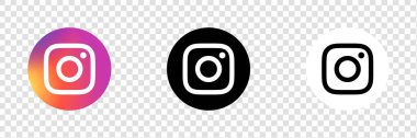 Instagram Çemberi Logo Simgesi Paketi, IG Uygulama Vektörü, Düzenlenebilir SVG & PNG, Şeffaf Arkaplan, Dijital İndirme İçin Özel Sosyal Medya Tasarımı