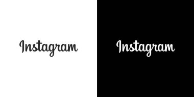 Instagram Siyah ve Beyaz Logo Simgesi, IG Uygulama Vektörü, Düzenlenebilir SVG & PNG, Şeffaf Arkaplan, Dijital İndirme İçin Premium Sosyal Medya Tasarımı