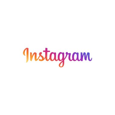Instagram Tipografi Logosu Simgesi, IG Uygulama Vektörü, Düzenlenebilir SVG & PNG, Saydam Arkaplan, Dijital İndirme İçin Özel Sosyal Medya Tasarımı