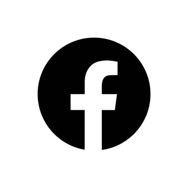 Facebook Siyah Çember Logo Simgesi, FB Uygulama Vektörü, Düzenlenebilir SVG & PNG, Şeffaf Arkaplan, Dijital İndirme İçin Özel Sosyal Medya Tasarımı