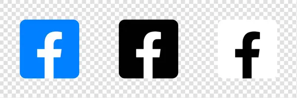 Facebook Kare Logo Simgesi Set Paketi, FB Uygulama Vektörü, Düzenlenebilir SVG & PNG, Saydam Arkaplan, Dijital İndirme İçin Özel Sosyal Medya Tasarımı