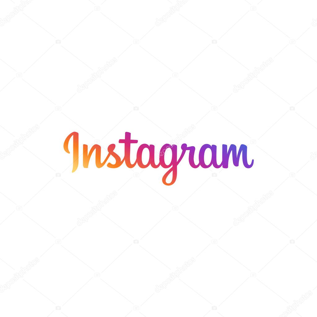 Instagram Typography Logo Icon, IG App Vector, Editable SVG & PNG, Transparent Background, Premium Social Media Design for Digital Download