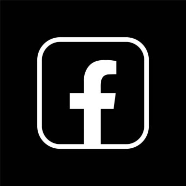 Facebook Logo Ana Hattı Beyaz Simgesi, FB Uygulama Vektörü, Düzenlenebilir SVG, PNG, Şeffaf Arkaplan, Dijital İndirme İçin Özel Sosyal Medya Tasarımı