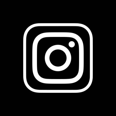 Instagram Logo Beyaz Taslak Simgesi, IG Uygulama Vektörü, Düzenlenebilir SVG, PNG, Şeffaf Arkaplan, Dijital İndirme İçin Özel Sosyal Medya Tasarımı