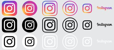 Instagram Logo Mega Paket Simgesi Seti, IG Uygulama Vektörü, Düzenlenebilir SVG, PNG, Şeffaf Arkaplan, Dijital İndirme İçin Özel Sosyal Medya Tasarımı