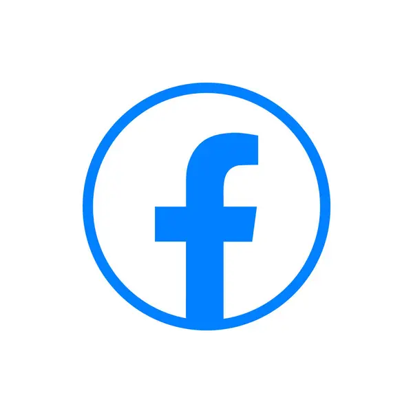 Facebook Logo Çemberi Ana Hattı Simgesi, FB Uygulama Vektörü, Düzenlenebilir SVG, PNG, Saydam Arkaplan, Dijital İndirme İçin Özel Sosyal Medya Tasarımı