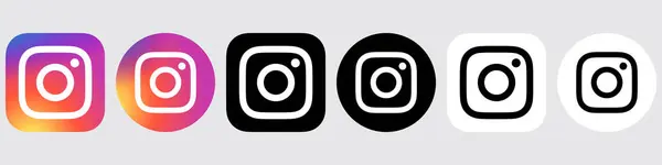Instagram Logo Simgesi Seti, IG Uygulama Vektörü, Düzenlenebilir SVG, PNG, Şeffaf Arkaplan, Dijital İndirme İçin Özel Sosyal Ortam Tasarımı