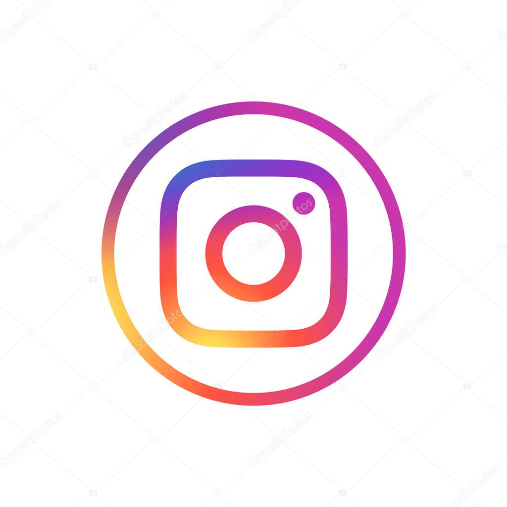 Instagram Logo Circle Outline Icon, IG App Vector, Editable SVG, PNG, Transparent Background, Premium Social Media Design for Digital Download