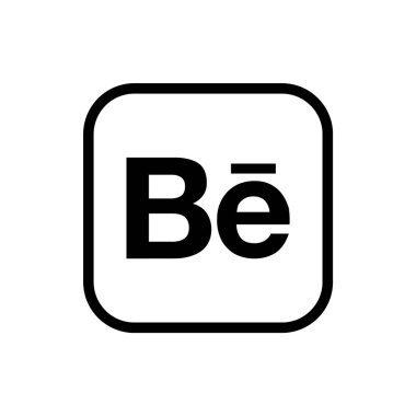Behance Logo Ana Hattı Siyah Simge, Be App Vektörü, Düzenlenebilir SVG, PNG, Şeffaf Arkaplan, Dijital İndirme İçin Özel Sosyal Medya Tasarımı