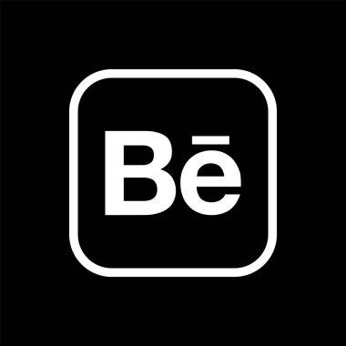Behance Logo Ana Hattı Beyaz Simgesi, Be App Vektörü, Düzenlenebilir SVG, PNG, Şeffaf Arkaplan, Dijital İndirme İçin Özel Sosyal Medya Tasarımı
