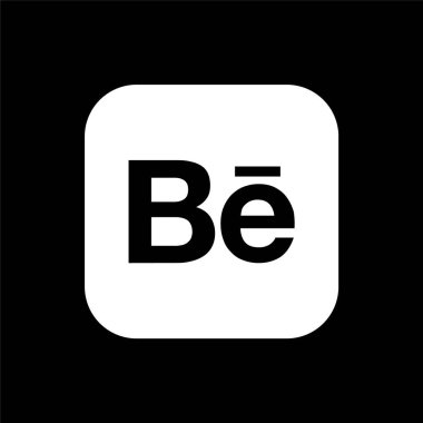 Behance White Logo Simgesi, Be App Vektörü, Düzenlenebilir SVG, PNG, Şeffaf Arkaplan, Dijital İndirme İçin Özel Sosyal Medya Tasarımı