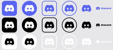 Discord Logo Mega Paket Simgesi Seti, Uygulama Vektörü, Düzenlenebilir SVG, PNG, Şeffaf Arkaplan, Dijital İndirme İçin Özel Sosyal Medya Tasarımı