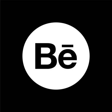 Behance Circle Beyaz Logo Simgesi, Be App Vektörü, Düzenlenebilir SVG, PNG, Şeffaf Arkaplan, Dijital İndirme İçin Özel Sosyal Medya Tasarımı