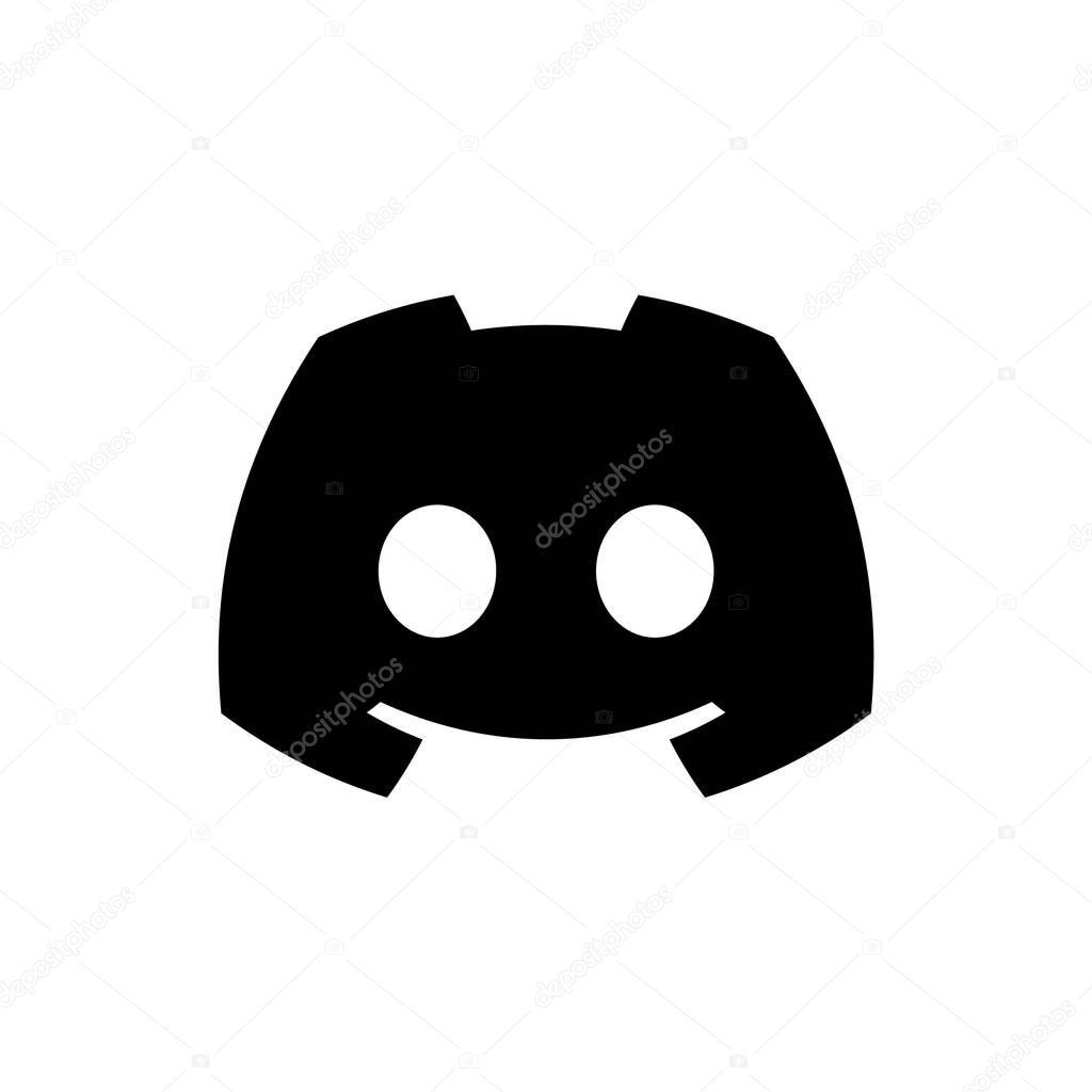 Discord Black Icon, Logo App Vector, Editable SVG, PNG, Transparent Background, Premium Social Media Design for Digital Download