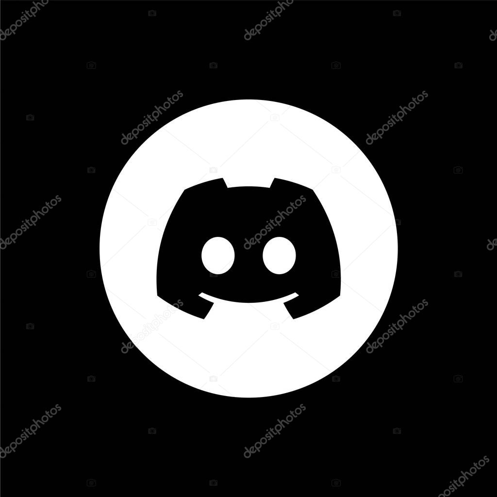 Discord Circle White Logo Icon, App Vector, Editable SVG, PNG, Transparent Background, Premium Social Media Design for Digital Download