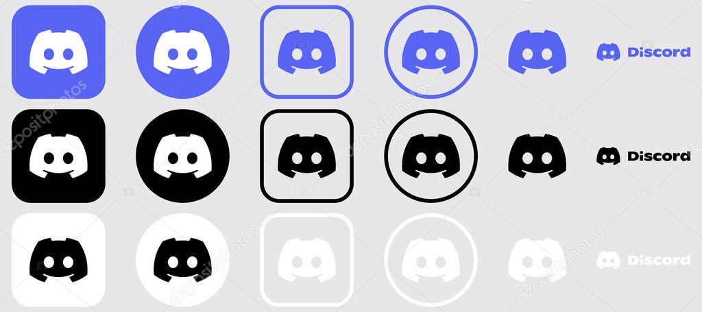 Discord Logo Mega Bundle Icon Set, App Vector, Editable SVG, PNG, Transparent Background, Premium Social Media Design for Digital Download
