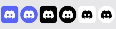 Discord Logo Ayarları Paketi, Uygulama Vektörü, Düzenlenebilir SVG, PNG, Şeffaf Arkaplan, Dijital İndirme İçin Özel Sosyal Ortam Tasarımı