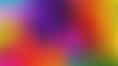 Kırmızı, menekşe, sarı, yeşil soyut arkaplan gradyanı ombre karışımı, bulanık akış, parıltı parıltısı, neon metalik folyo ve gürültü tahıl dokusu. Zarif, renkli, eğlenceli tasarım. Noel, Doğum Günü.